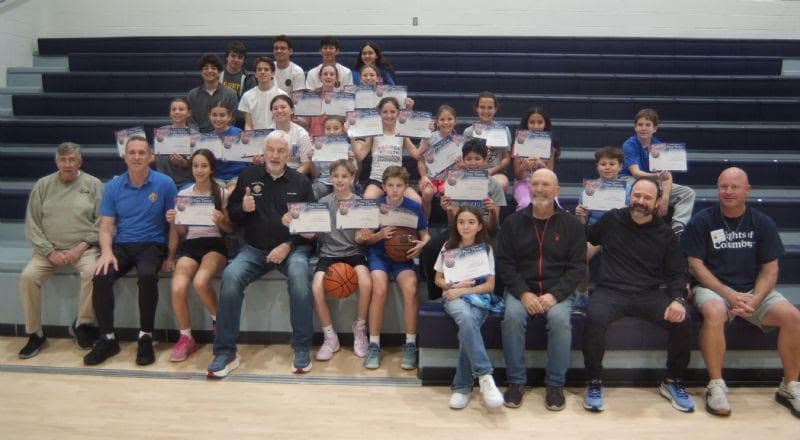 Group photo at a Knights of Columbus event